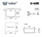 Мойка кухонная Ulgran U-408 U-408-344, 59 см, цвет ультра-черный U-408-344