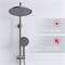 Душевая система с термостатом Raglo R20.26.09, графит R20.26.09
