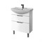 Тумба с раковиной подвесная/напольная Dreja Laguna Plus 85 см, белый 99-0107-com