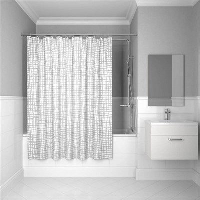 Штора для ванной комнаты IDDIS Gauze 200*180 см Silver Gauze (341P20RI11) - фото 260388