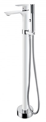 Смеситель напольныйABBER Weiss Insel, белый-хром (AF8015W) AF8015W - фото 382930