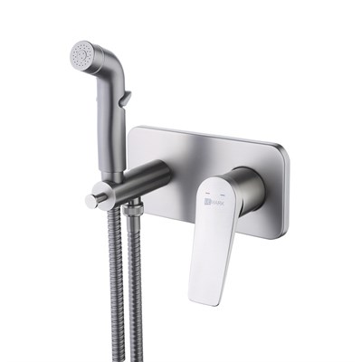 Смеситель Lemark Bronx LM3720GM с гигиеническим душем, встраиваемый, графит LM3720GM - фото 441039