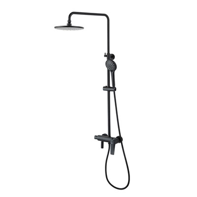 Душевая система Lemark Bronx LM3762BL, с изливом, черный LM3762BL - фото 441084