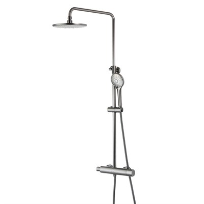 Душевая система Lemark Bronx LM3770GM, с термостатом, графит LM3770GM - фото 441106