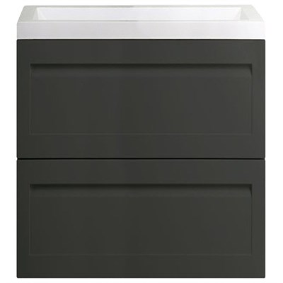 Тумба под раковину Art&Max AM-Platino-580-2C-SO-GM подвесная Серый матовый AM-Platino-580-2C-SO-GM - фото 474323