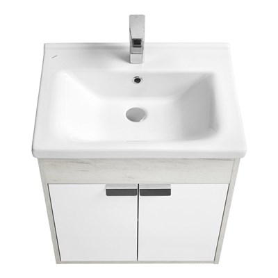 1A2373K0FAX10 Набор: 1A237301FAX10 Тумба-умывальник Флай 60 Бел Дуб КРАФТ/ 1WH302421 Раковина Миранда 60 1A2373K0FAX10 - фото 479230