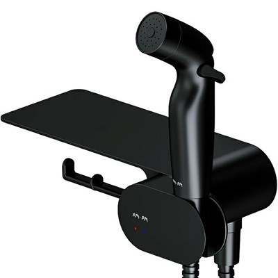 Гигиенический душ со смесителем AM.PM Like F0202622, Черный матовый F0202622 - фото 488149