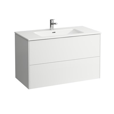 Тумба с раковиной Laufen Pro S 100 8.6496.2.260.104.1 подвесная Белая матовая 8.6496.2.260.104.1 - фото 497654