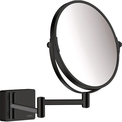 Косметическое зеркало Hansgrohe AddStoris 41791670 с увеличением Черное матовое 41791670 - фото 501216