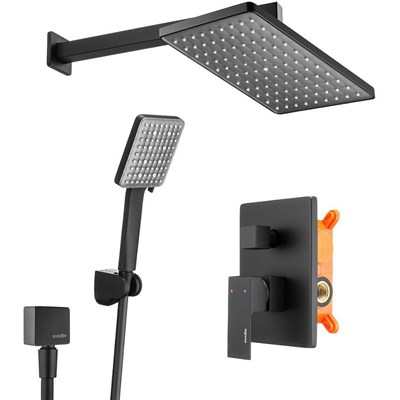 Душевая система Swedbe Platta 5555B Черная матовая sw_5555B - фото 513401