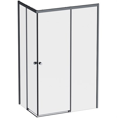 Душевой уголок AM.PM X-Joy 120х80 W94G-403-12080-BТ профиль, Черный матовый стекло прозрачное W94G-403-12080-BТ - фото 533907