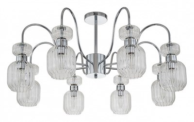 Люстра на штанге Escada Gloss 1141/8PL Chrome/Clear ESC_1141_8PL_Chrome_Clear - фото 885315