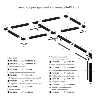 Экран для шинопроводов Denkirs TR2010-WH dk_TR2010-WH - фото 885425