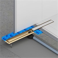 Душевой лоток Timo Drain System 60 DS230206/17 с решеткой Золото матовое / под плитку DS230206/17