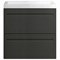 Тумба под раковину Art&Max AM-Platino-580-2C-SO-GM подвесная Серый матовый AM-Platino-580-2C-SO-GM - фото 474323
