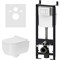 Комплект унитаза с инсталляцией Damixa Scandinavian Pure DX36.IS10101.1701 с сиденьем Микролифт и Белой клавишей смыва DX36.IS10101.1701 - фото 534996
