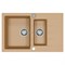 Мойка кухонная Alveus Granital Cadit 70 Beige-G55 790х500х200 с сифоном, бежевая 1131359 - фото 547049